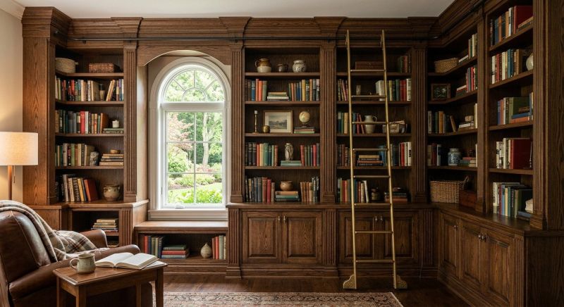 Built In Bookcase Installation in Fairfax, VA