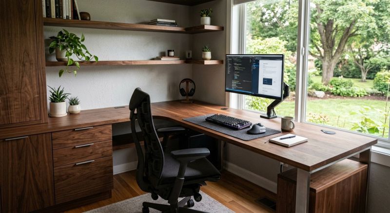 Built In Desk Installation in Durham, NC