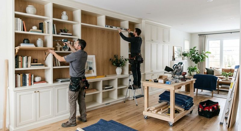 Custom Bookshelves Installation in Raleigh, NC