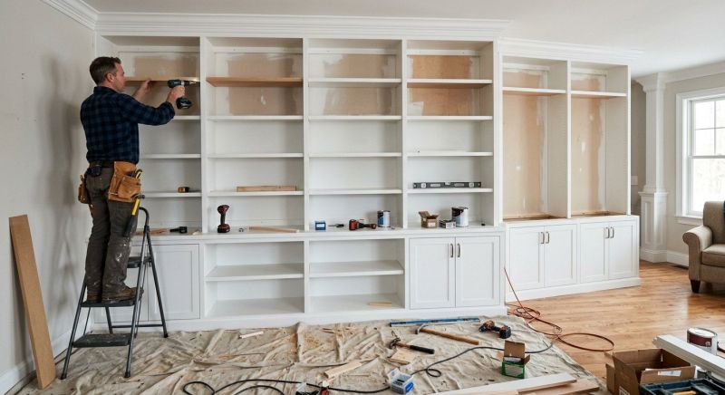 Custom Bookshelves Installation in Fairfax, VA