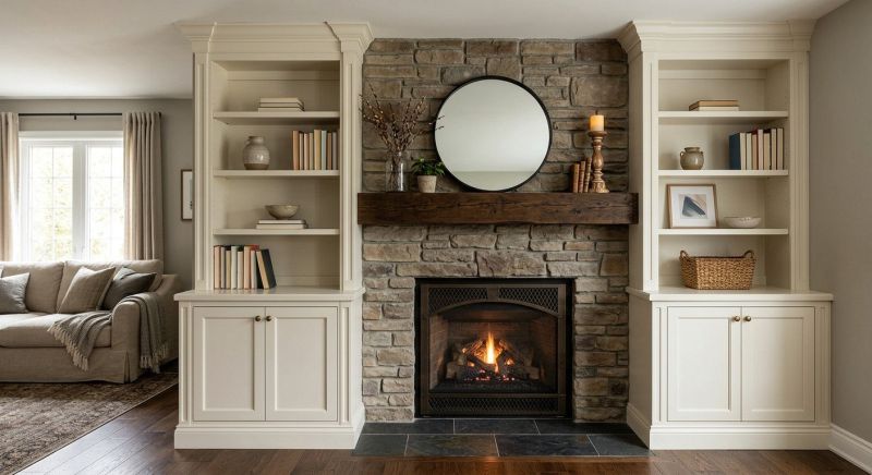 Fireplace Cabinet Installation in Greensboro, NC