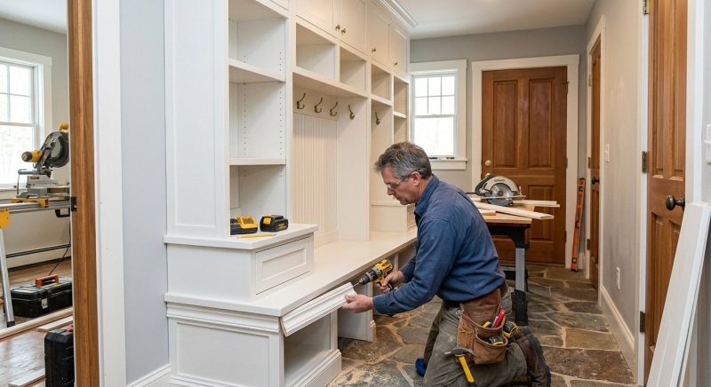 Mudroom Carpentry Installation in Greensboro, NC